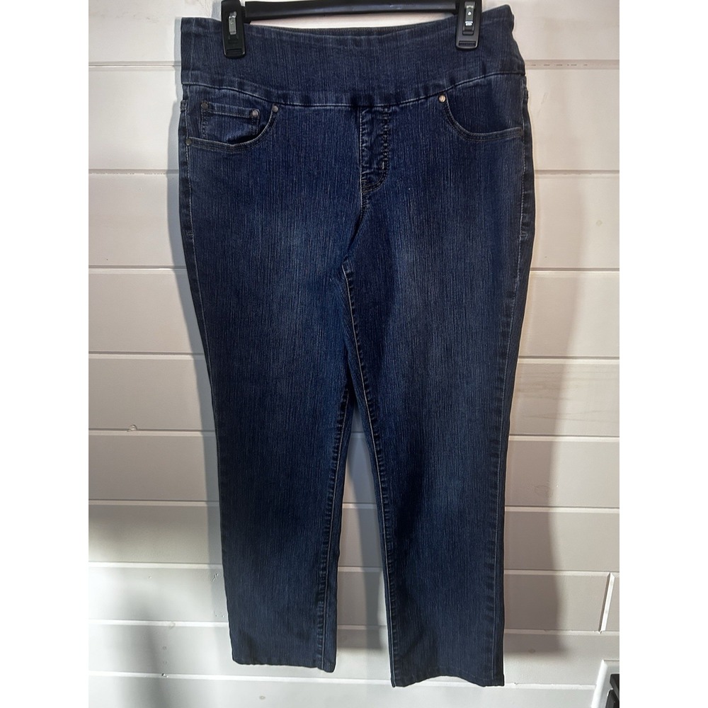 Jag Jeans Women's 14 Blue Denim Straight Leg Stretch Casual Everyday Wear